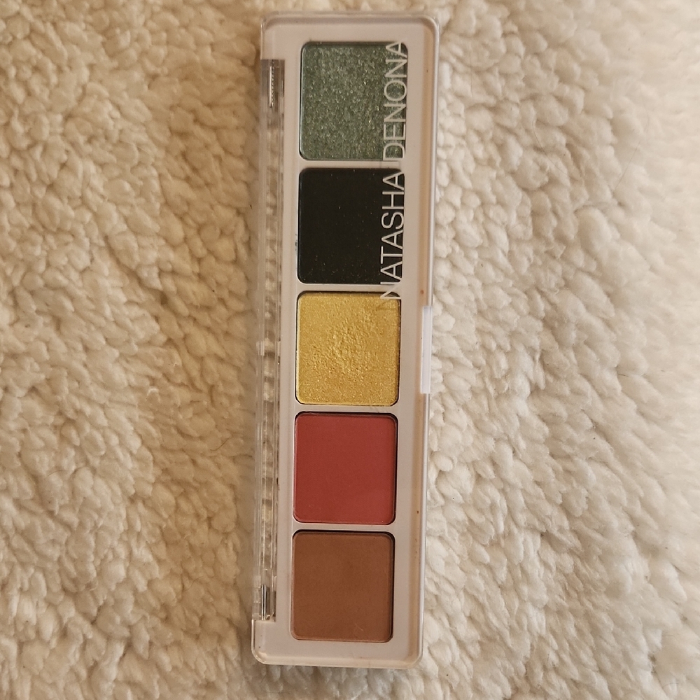 Natasha Denona Vibrant Eyeshadow Palette - Green, Black, Yellow, Red, Brown